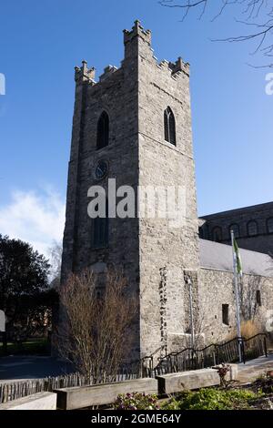 DUBLIN, IRLAND - 21. März 2021: Das Tor zur St. Audoen's Church in Irland, Dublin Stockfoto