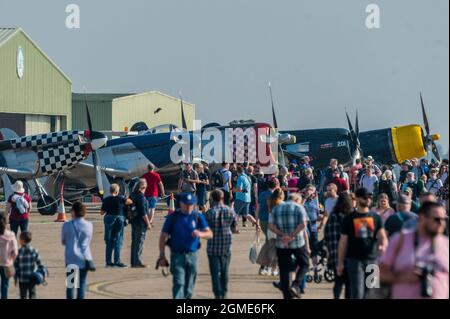 London, Großbritannien. September 2021. Die Battle of Britain-Flugshow im Imperial war Museum (IWM) Duxford. Kredit: Guy Bell/Alamy Live Nachrichten Stockfoto