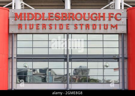 Ein allgemeiner Blick auf das Riverside Stadium vor diesem Nachmittagsspiel der Sky Bet Championship, Middlesbrough gegen Blackpool Stockfoto