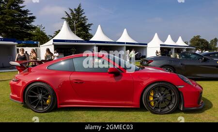 Der Porsche 911 GT3 ‘KU18 SZW’ ist auf dem Concours d'Elegance am 5. September 2021 im Schloss Blenheim zu sehen Stockfoto