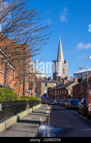 DUBLIN, IRLAND - 21. März 2021: Die St. Patrick's Cathedral Church in der Hauptstadt Dublin, Irland Stockfoto