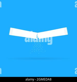 Weißes einfaches Zuckerstick-Symbol Stock Vektor