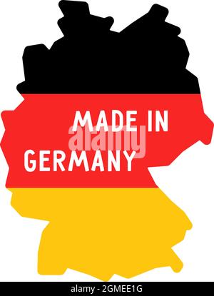 Made in germany Wörter auf der Karte Stock Vektor