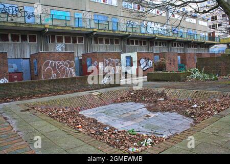 Highgate Estate, Southwark, South London, England, Großbritannien. Stockfoto