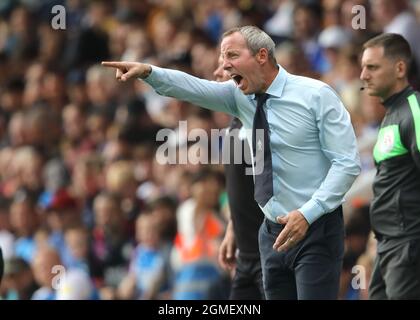 Peterborough, Großbritannien. September 2021. Lee Bowyer (BC) beim Spiel der Peterborough United gegen Birmingham City EFL Championship, im Weston Homes Stadium, Peterborough, Cambridgeshire. Kredit: Paul Marriott/Alamy Live Nachrichten Stockfoto