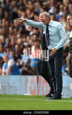 Peterborough, Großbritannien. September 2021. Lee Bowyer (BC) beim Spiel der Peterborough United gegen Birmingham City EFL Championship, im Weston Homes Stadium, Peterborough, Cambridgeshire. Kredit: Paul Marriott/Alamy Live Nachrichten Stockfoto