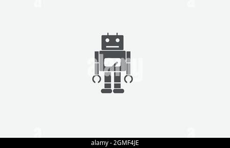 Roboter elektronische Vektor-Logo-Design Stock Vektor
