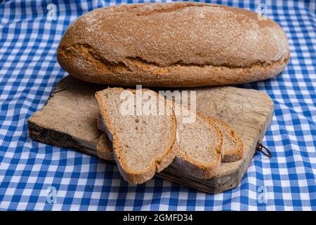 Pages Brot, Can Jeroni Bäckerei, Sant Francesc, Formentera, Pitiusas Inseln, Balearengemeinschaft, Spanien. Stockfoto