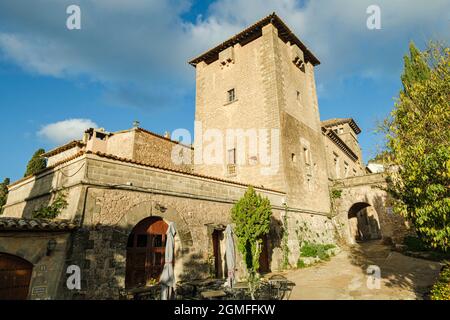 Palast von König Sancho, 1309, Valldemossa, Mallorca, Balearen, Spanien. Stockfoto