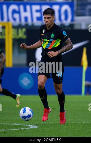 Mailand, Italien - 18 2021. september - joaquin correa in Aktion während des Serie A-Spiels Inter- Bologna San Siro Stadion Stockfoto