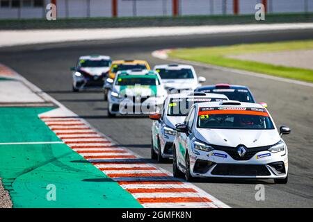 21 Polderman Stephan (NED), Chefo Sport, Renault Clio Cup Europe, Aktion während der 11. Runde des Clio Cup Europe 2021, vom 17. Bis 19. September 2021 auf dem Circuit de la Comunitat Valenciana Ricardo Tormo, in Valencia, Spanien - Foto Julien Delfosse / DPPI Stockfoto