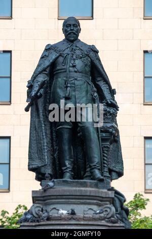 Statue des Königs Edward VII, Montreal in Kanada Stockfoto