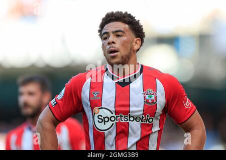 Manchester, Großbritannien. September 2021. Che Adams #10 von Southampton in Manchester, Vereinigtes Königreich am 9/18/2021. (Foto von Conor Molloy/News Images/Sipa USA) Quelle: SIPA USA/Alamy Live News Stockfoto