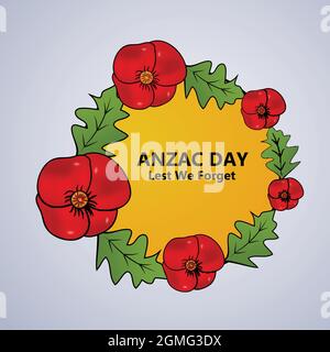 Anzac Day Australien Hintergrund Stock Vektor