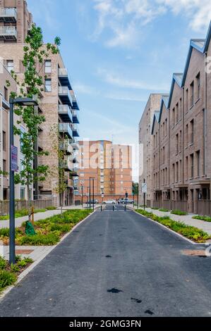 Shared Ownership, Affordable Rent Neue moderne Wohnanlage in Upton Park in Newham, East London, England Stockfoto