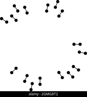 Radiale, strahlende Linien mit Knoten, Knotenpunkte - Darstellung von Stock-Vektorgrafiken, Clip-Art-Grafiken Stock Vektor