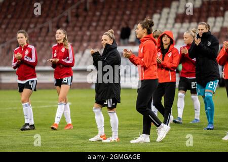 Cottbus, Deutschland. September 2021. Nach dem WM-Qualifikationsspiel zwischen Deutschland und Bulgarien im Stadion der Freundschaft am 18. September 2021 in Cottbus, Deutschland Quelle: SPP Sport Pressefoto. /Alamy Live News Stockfoto