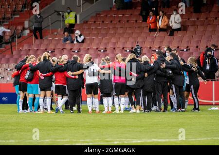 Cottbus, Deutschland. September 2021. Nach dem WM-Qualifikationsspiel zwischen Deutschland und Bulgarien im Stadion der Freundschaft am 18. September 2021 in Cottbus, Deutschland Quelle: SPP Sport Pressefoto. /Alamy Live News Stockfoto