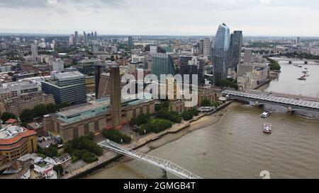 Tate Modern London UK Luftbild Sommer 2021 Stockfoto