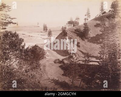 1885 Foto eines Strandes auf Norfolk Island Stockfoto