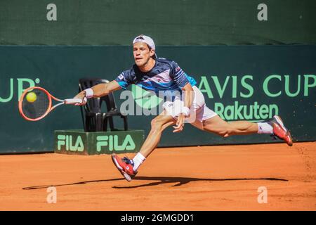 Davis Cup 2021 (Buenos Aires): Diego Schwartzman (Argentinien) Stockfoto