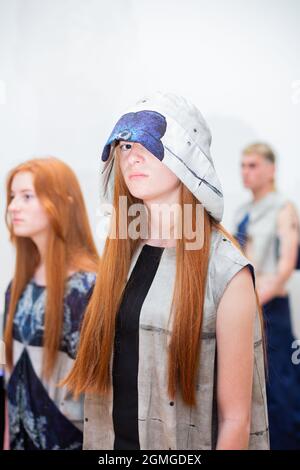 London, Großbritannien. September 2021. Die Präsentation der IA London London Frühjahr/Sommer 2022 Fashion Week in der October Gallery in Bloomsbury. Bilddatum: Samstag, 18. September 2021. Bildnachweis sollte lauten Kredit: Katie Collins/Alamy Live News Stockfoto