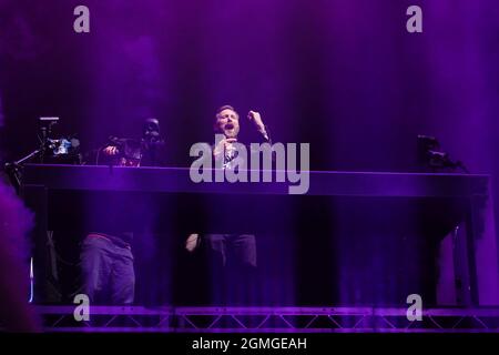 18. September 2021 Französischer EDM, House, Dance Pop DJ und Produzent Pierre David Guetta, live auf der Bühne, Newport, IOW Credit: Dawn Fletcher-Park/Alamy Live News Stockfoto