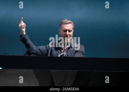 18. September 2021 Französischer EDM, House, Dance Pop DJ und Produzent Pierre David Guetta, live auf der Bühne, Newport, IOW Credit: Dawn Fletcher-Park/Alamy Live News Stockfoto