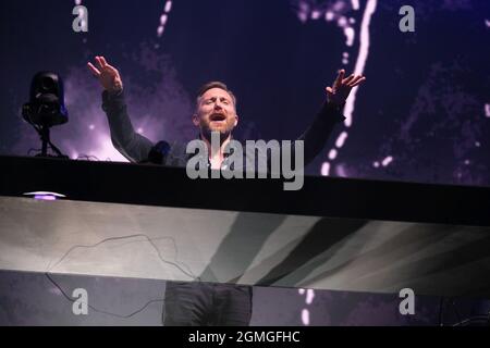 18. September 2021 Französischer EDM, House, Dance Pop DJ und Produzent Pierre David Guetta, live auf der Bühne, Newport, IOW Credit: Dawn Fletcher-Park/Alamy Live News Stockfoto