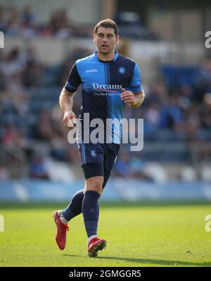 High Wycombe, Großbritannien. September 2021. Sam Vokes von Wycombe Wanderers während des Sky Bet League 1-Spiels zwischen Wycombe Wanderers und Charlton Athletic am 18. September 2021 in Adams Park, High Wycombe, England. Foto von Andy Rowland. Quelle: Prime Media Images/Alamy Live News Stockfoto