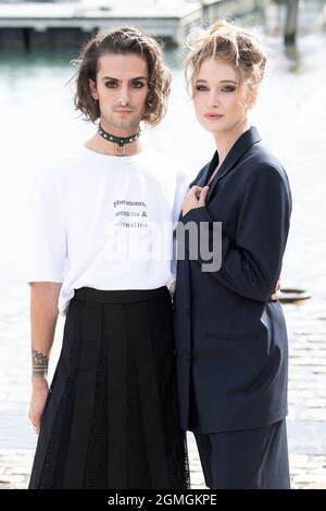 Nicolas Anselmo und Catherine Davydzenka nehmen am 18. September 2021 am 23. TV Fiction Festival in La Rochelle, Frankreich, am Ici tout, Teil. Foto von David Niviere/ABACAPRESS.COM Stockfoto
