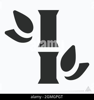 Icon Vector of Bamboo - Glyph Style - einfache Illustration, editierbare Kontur, Design Template Vector, gut für Drucke, Poster, Ankündigungen, ankündigen Stock Vektor