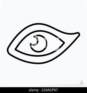 Icon Vector of Eye - Linienstil - einfache Illustration, editierbare Kontur, Design Template Vektor, gut für Drucke, Poster, Werbung, Ankündigung Stock Vektor