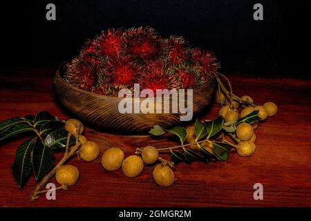 Thailändische Obstschale Stockfoto