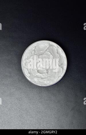 Ansicht der Kosmetikcreme von oben Stockfoto