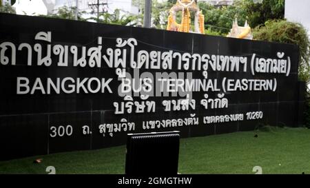 Sukhumvit Road Bangkok Bus Terminal Eastern aka Ekkamai Bus Terminal Stockfoto