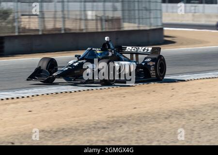 Monterey, Kalifornien, USA. September 2021. SEBASTIEN BOURDAIS (14) aus Le Mans, Frankreich, übt sich beim WeatherTech Raceway Laguna Seca in Monterey, Kalifornien, für den Firestone Grand Prix von Monterey. (Bild: © Eddie Hurskin Grindstone Media/ASP über ZUMA Press Wire) Stockfoto