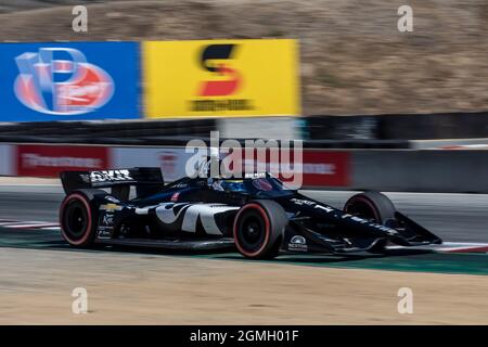 Monterey, Kalifornien, USA. September 2021. SEBASTIEN BOURDAIS (14) aus Le Mans, Frankreich, bereitet sich auf die Qualifikation für den Grand Prix von Monterey auf dem WeatherTech Raceway Laguna Seca in Monterey, Kalifornien, vor. (Bild: © Riley Bridges Grindstone Media G/ASP über ZUMA Press Wire) Stockfoto