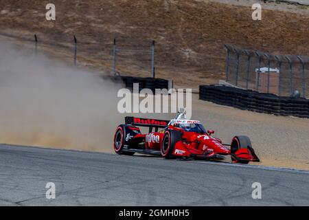 Monterey, Kalifornien, USA. September 2021. OLIVER ASKEW (45) aus den Vereinigten Staaten qualifiziert sich für den Firestone Grand Prix von Monterey auf dem WeatherTech Raceway Laguna Seca in Monterey, Kalifornien. (Bild: © Kenneth Weisenberger Grindstone/ASP via ZUMA Press Wire) Stockfoto