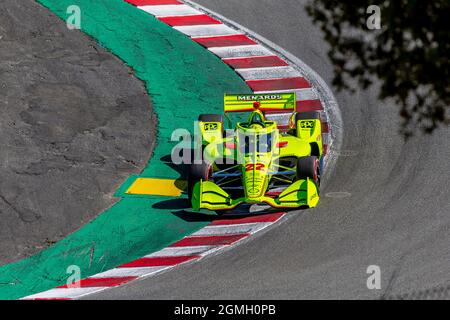 Monterey, Kalifornien, USA. September 2021. SIMON PAGENAUD (22) aus Montmorillon, Frankreich, qualifiziert sich beim WeatherTech Raceway Laguna Seca in Monterey, Kalifornien, für den Firestone Grand Prix von Monterey. (Bild: © Kenneth Weisenberger Grindstone/ASP via ZUMA Press Wire) Stockfoto