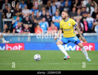 Peterborough, Großbritannien. September 2021. Harlee Dean (BC) beim Spiel der Peterborough United gegen Birmingham City EFL Championship, im Weston Homes Stadium, Peterborough, Cambridgeshire. Kredit: Paul Marriott/Alamy Live Nachrichten Stockfoto