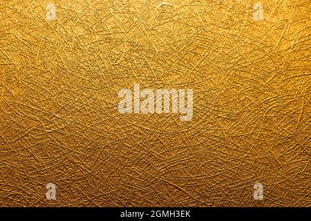 Ausgefallene goldene Fasertextur, luxuriöser Gold-strukturierter Hintergrund Stockfoto