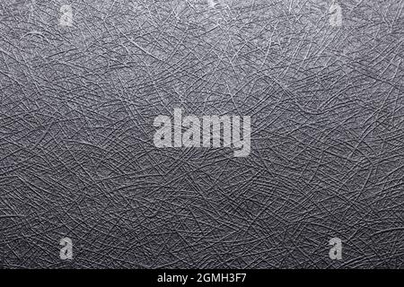 Ausgefallene Silberfaser-Textur, luxuriöser grauer strukturierter Hintergrund Stockfoto