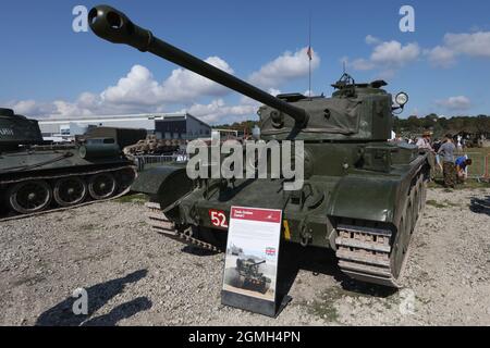 Ein Kometentank aus dem 2. Weltkrieg während einer Demonstration im Bovington Tank Museum, Dorset, Großbritannien Stockfoto