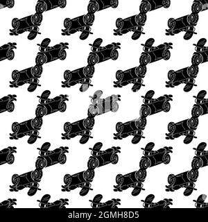 Moderne Motorrad Muster nahtlose Hintergrund Textur wiederholen Tapete geometrischen Vektor Stock Vektor