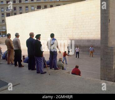 PLAZA DE LOS FUEROS - FRONTON. Lage: AUSSEN. VITORIA/GASTEIZ. ALAVA. SPANIEN. Stockfoto