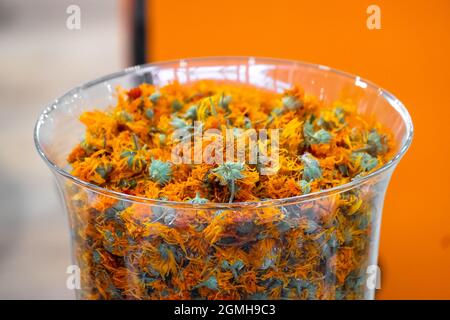 calendula Bunte Hintergrund Kraut in der Medizin verwendet Stockfoto