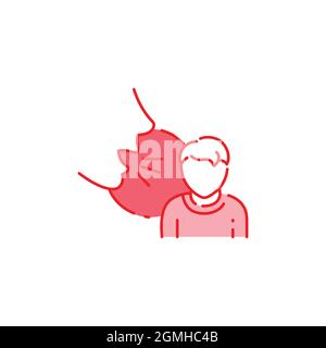 Farbsymbol für Eltern, die Kinder schikanieren. Menschenrechte. Kindesmissbrauch. Gewalt in der Familie. Registrieren Sie sich für Webseite, mobile App, Schaltfläche, Logo. Bearbeitbare Kontur Stock Vektor