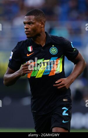 Denzel Dumfries (FC Internazionale) während des Spiels Inter - FC Internazionale gegen FC Bologna, Italienische Fußballserie A in Mailand, Italien, September 18 2021 Stockfoto