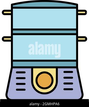 Symbol für Herd. Kontur Vektor Symbol Farbe flach isoliert Stock Vektor